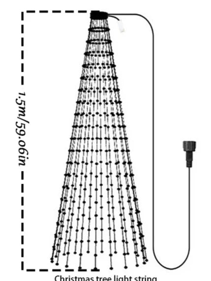 1.5m Christmas Tree LED Light String