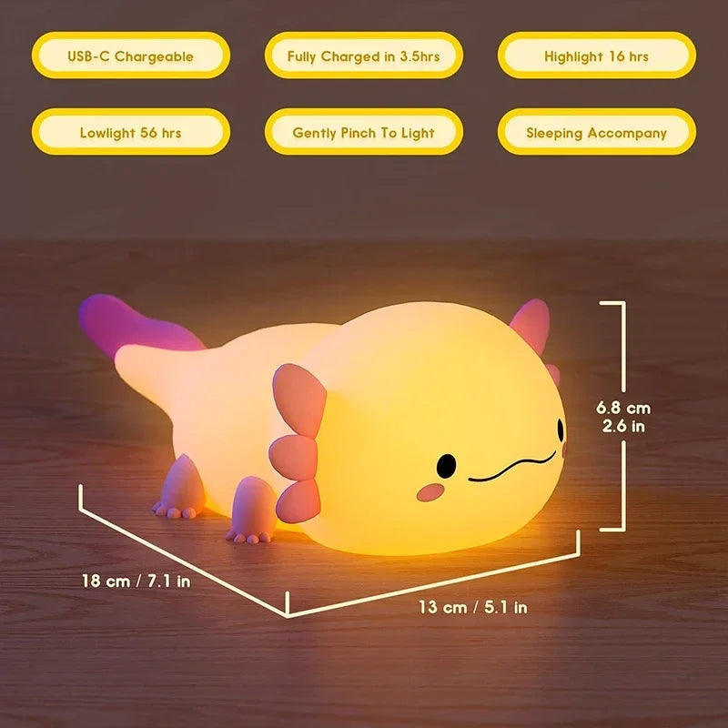 18cm x 13cm x 6.8cm Axolotl Night light