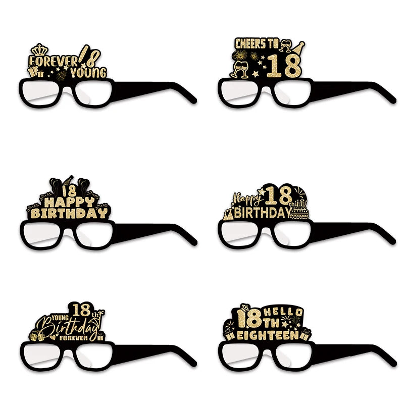 18th Birthday photo prop glasses