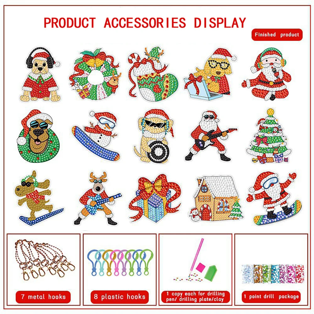 1pc gem art kit keychain decorations