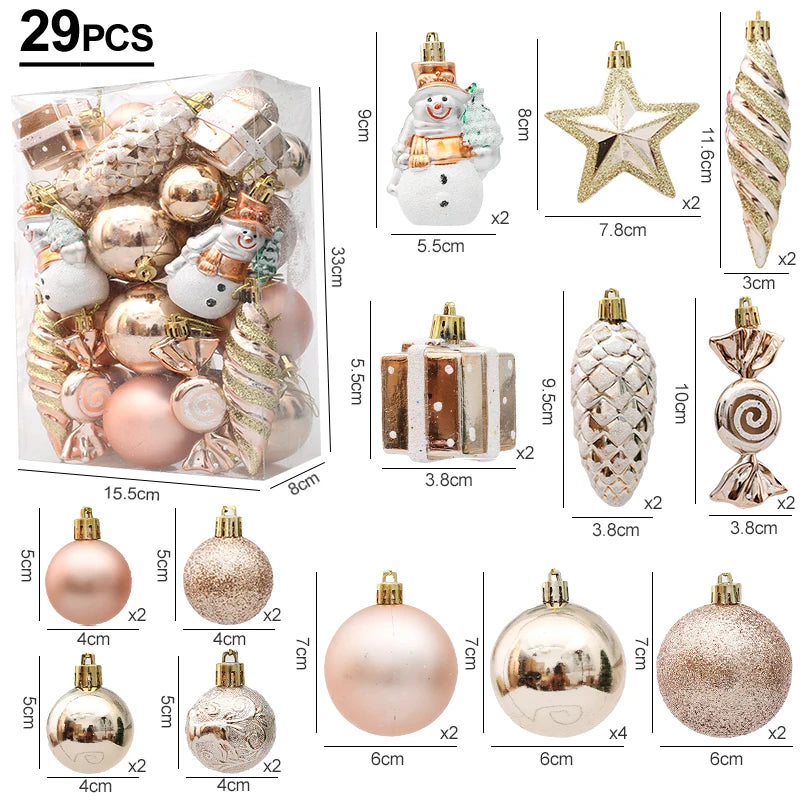 20pc Gold Christmas Decorations