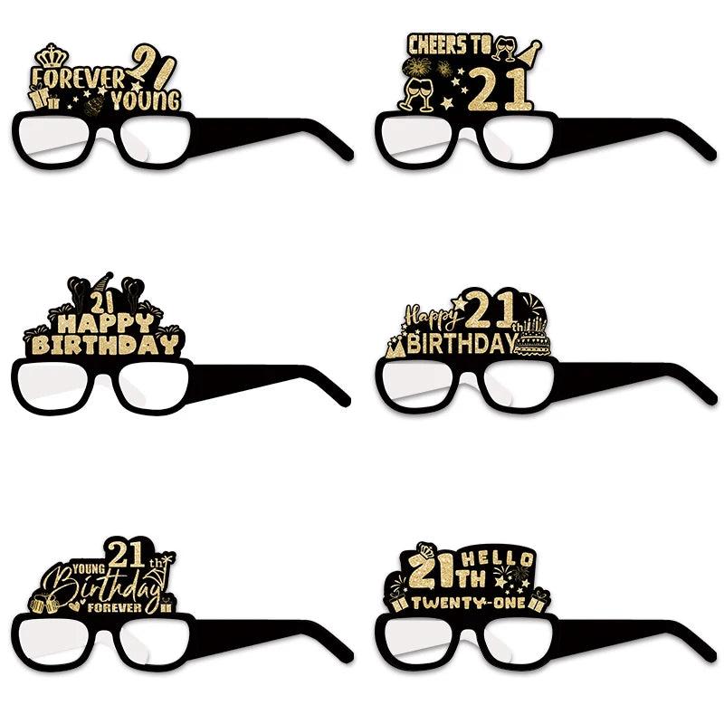 21st Birthday photo prop glasses