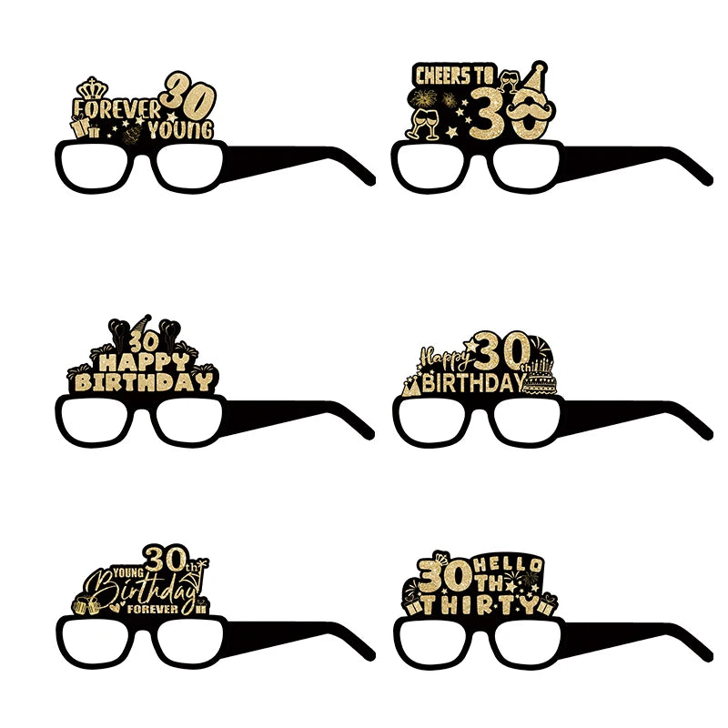 30th Birthday photo prop glasses