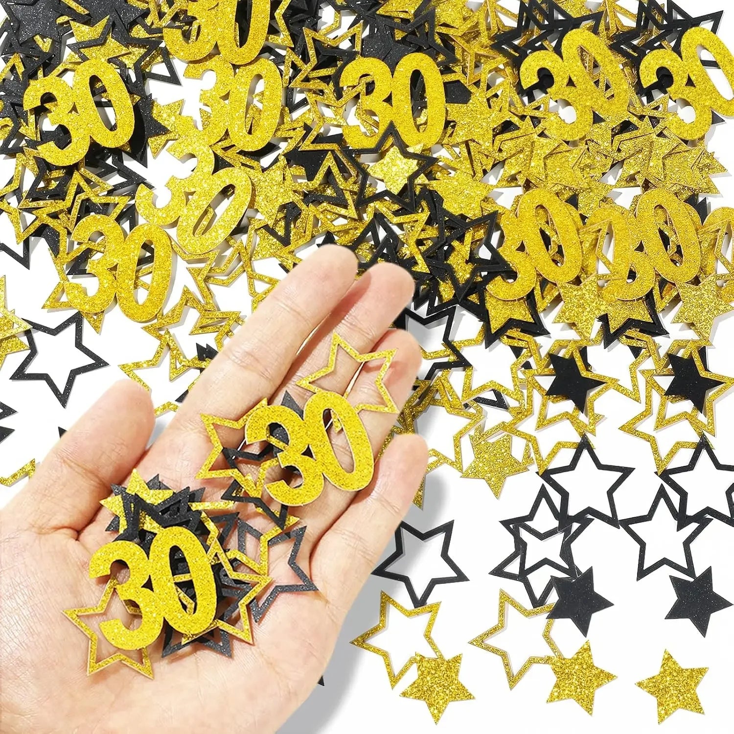 30th birthday confetti star