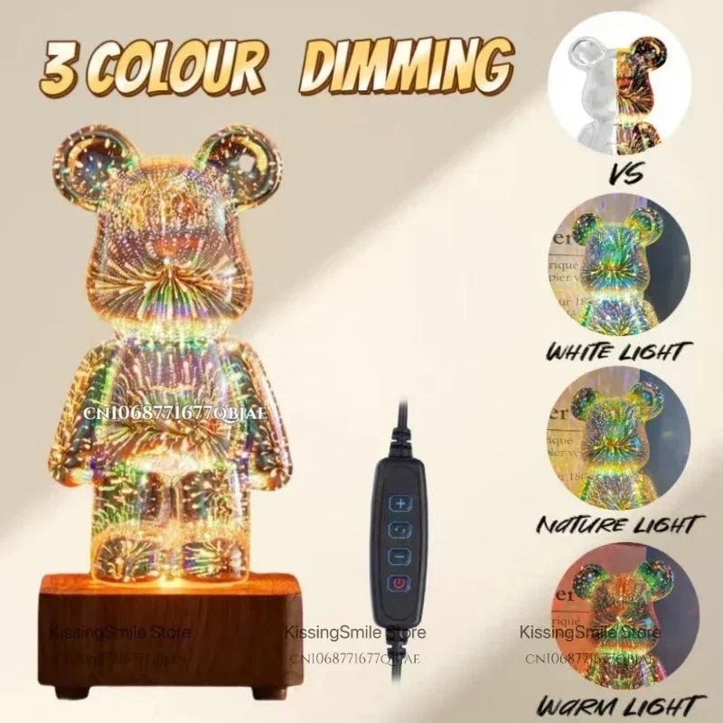 3 Colour Dimming Teddy Bear Firework Light