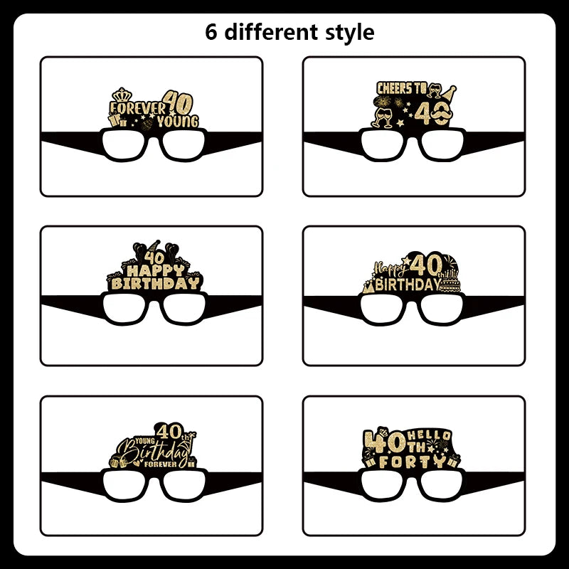 40th Birthday glasses photo prop