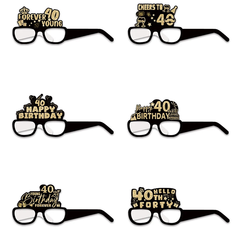 40th Birthday photo prop glasses
