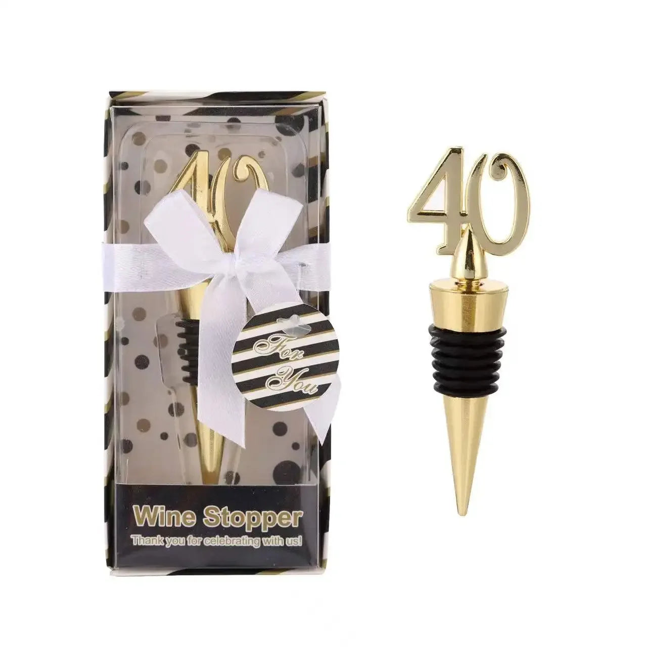 40th wine stopper birthday gift