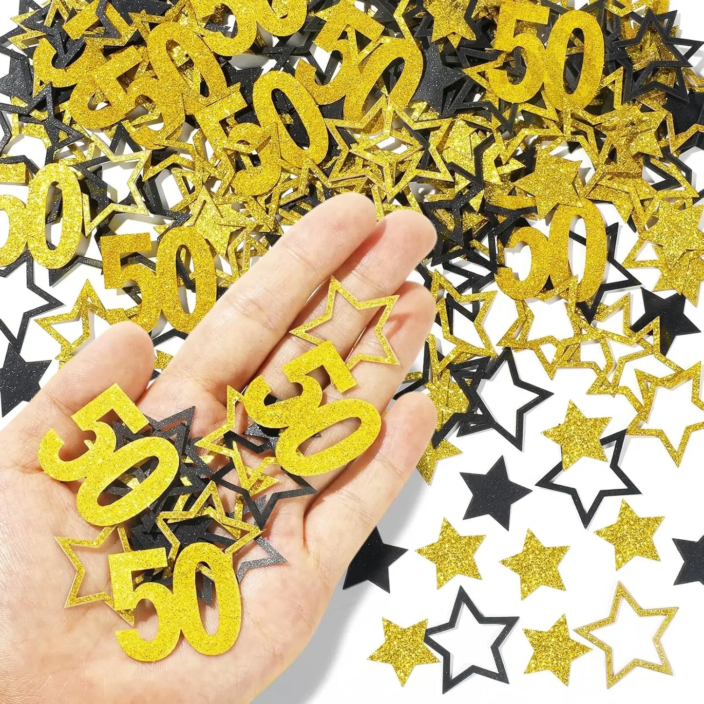 50th birthday star confetti