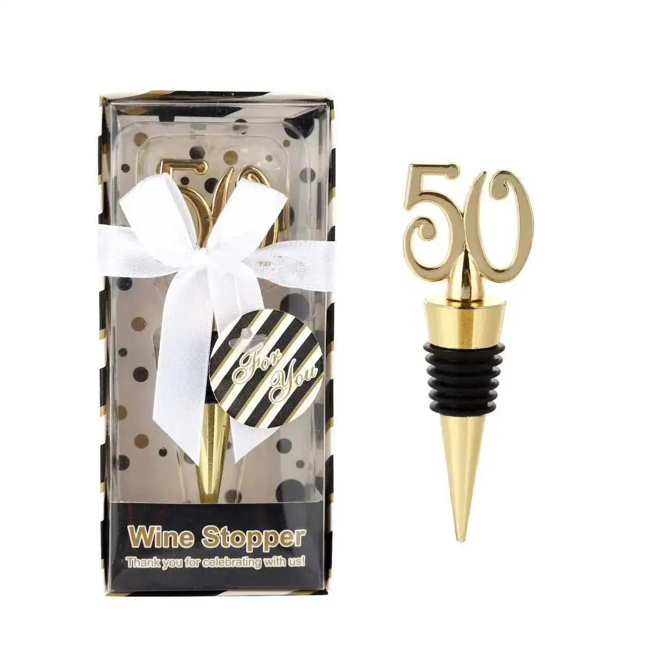 50th wine stopper birthday gift