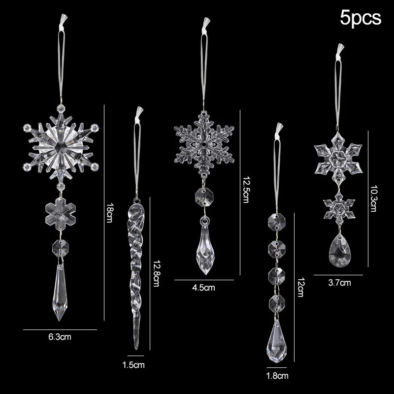 5pc Christmas Pendant Snowflake Decoration