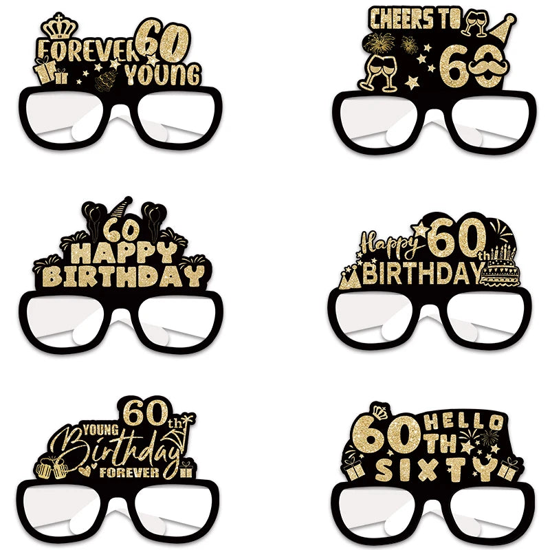 60th Birthday glasses photo prop