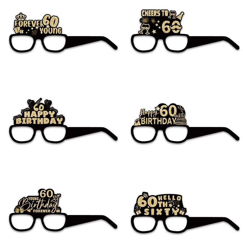 60th Birthday photo prop glasses