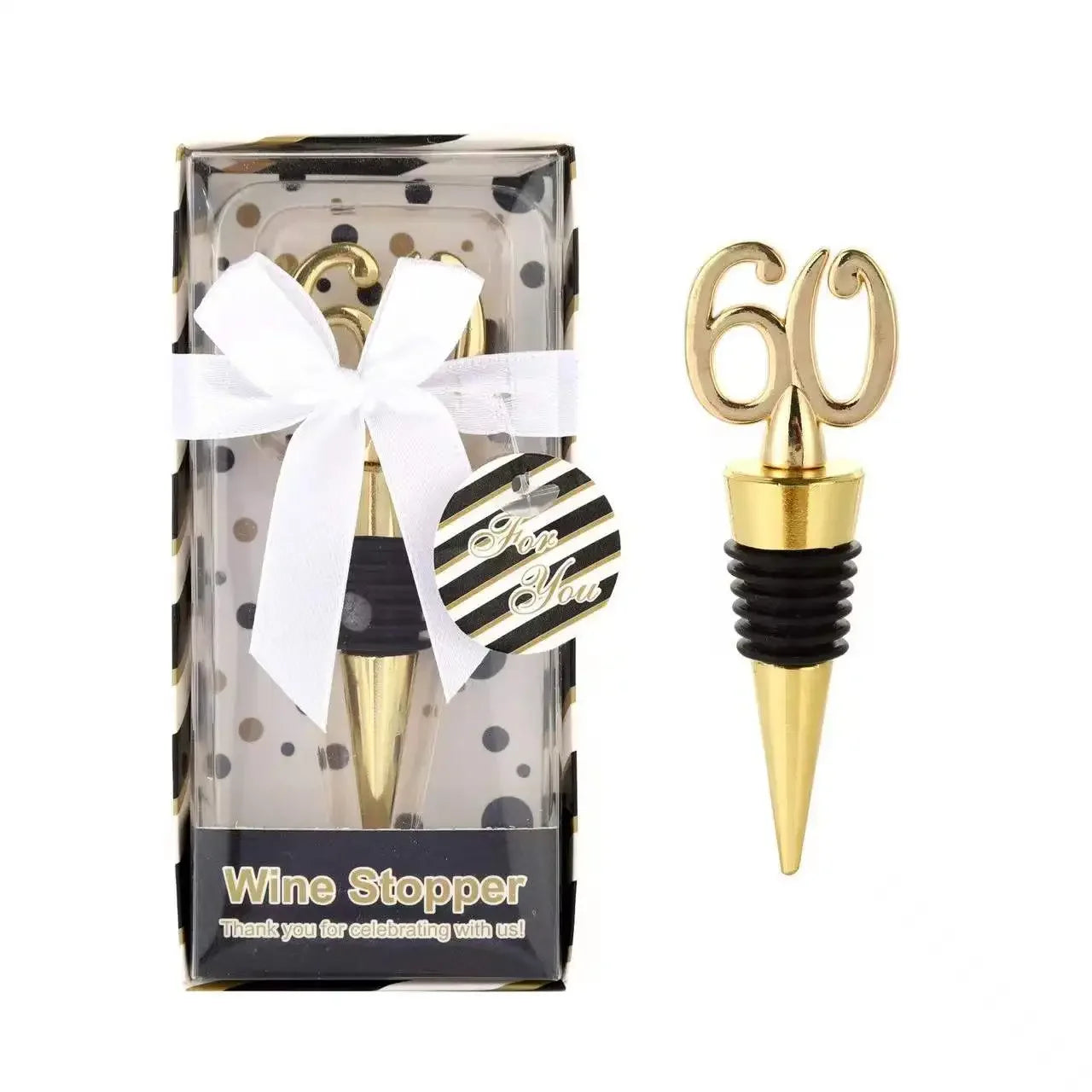 60th wine stopper birthday gift