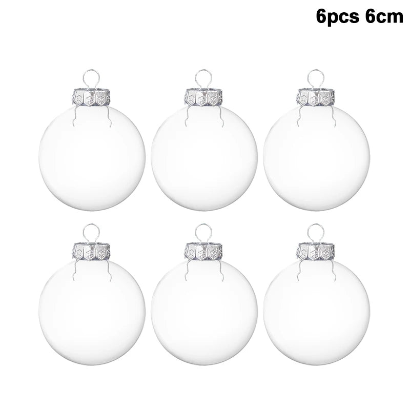 6pcs 6cm Fillable Bauble