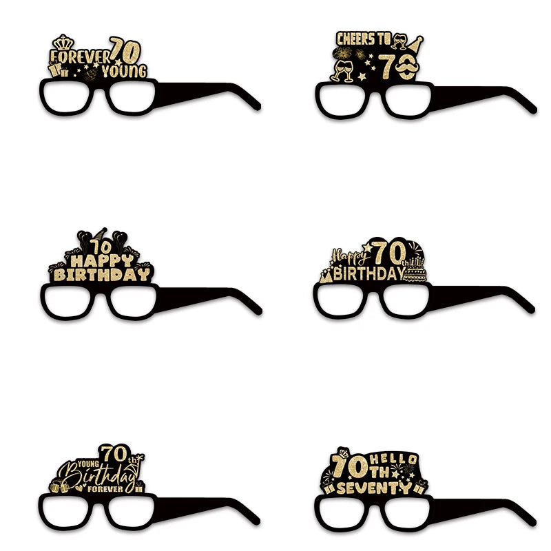 70th Birthday photo prop glasses