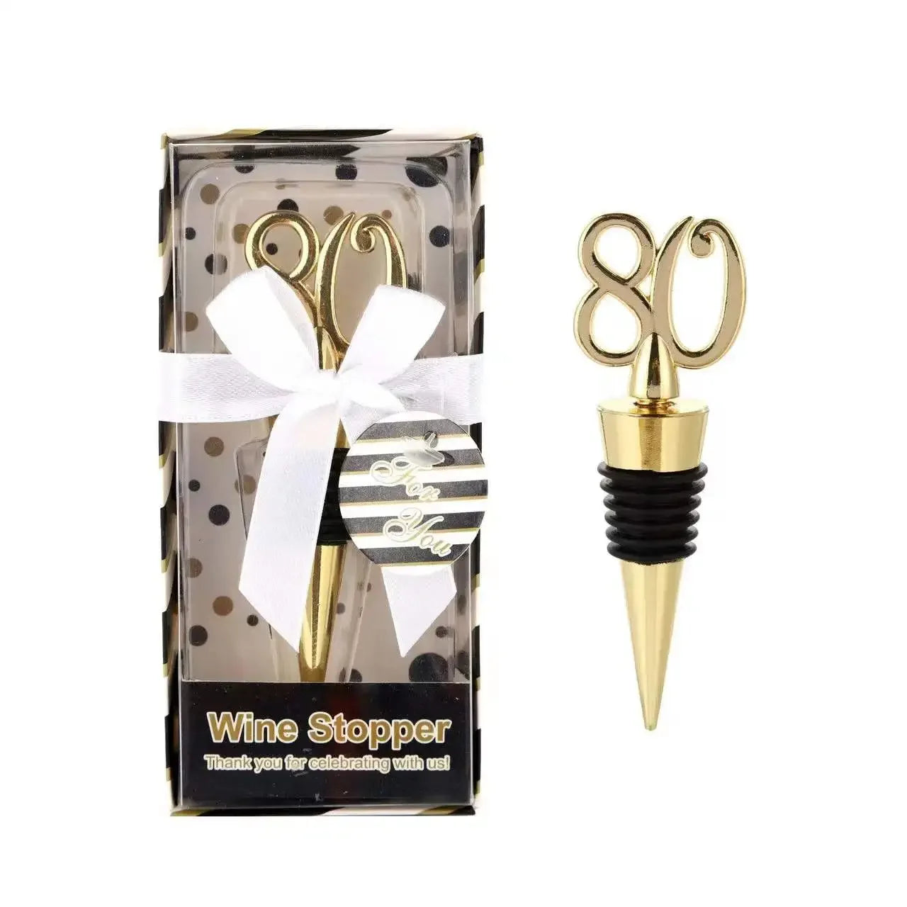 80th wine stopper birthday gift
