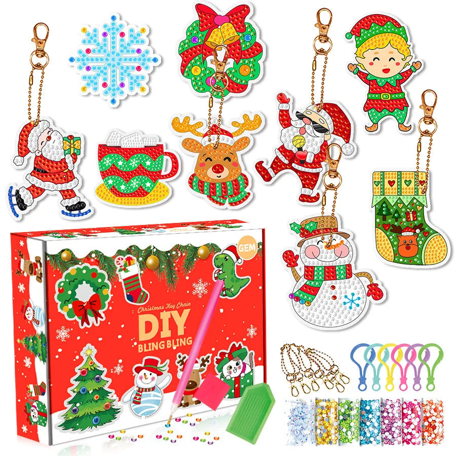 9pc Christmas gem art kits