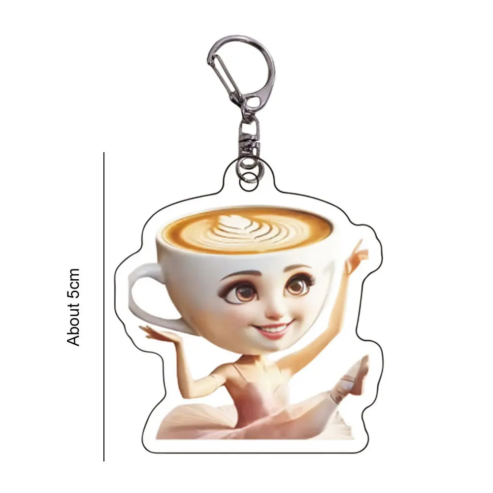 Ballerina Cappuccino italian brainrot keychain