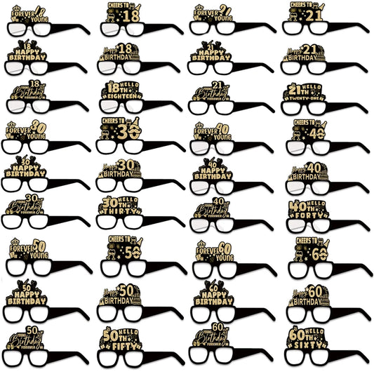 Birthday party photo prop glasses