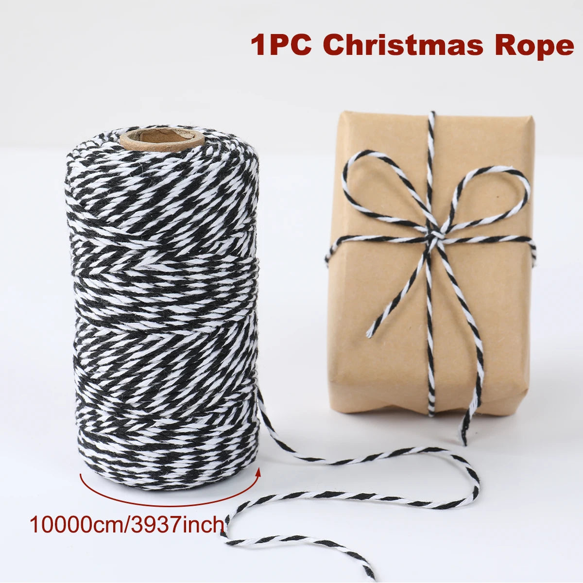 Black and white christmas rope