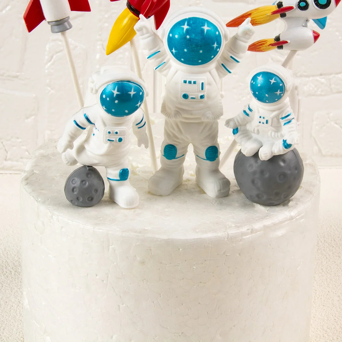 Blue star Astronaut cake toppers