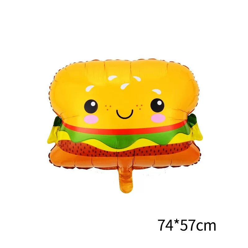 Burger foil balloon