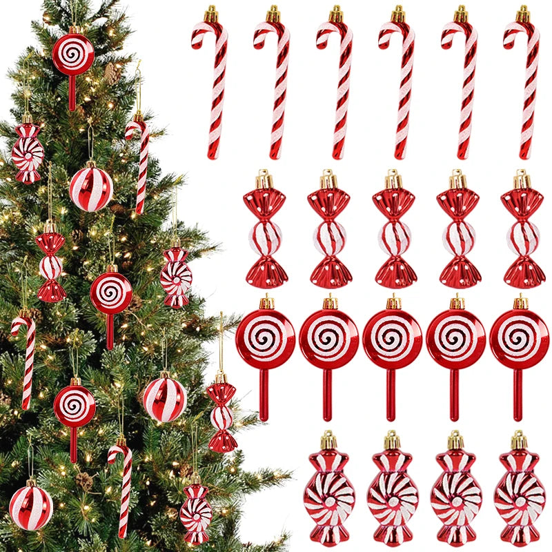 Candy Cane, Sweets, Lollipop Chrsitmas Tree Ornaments