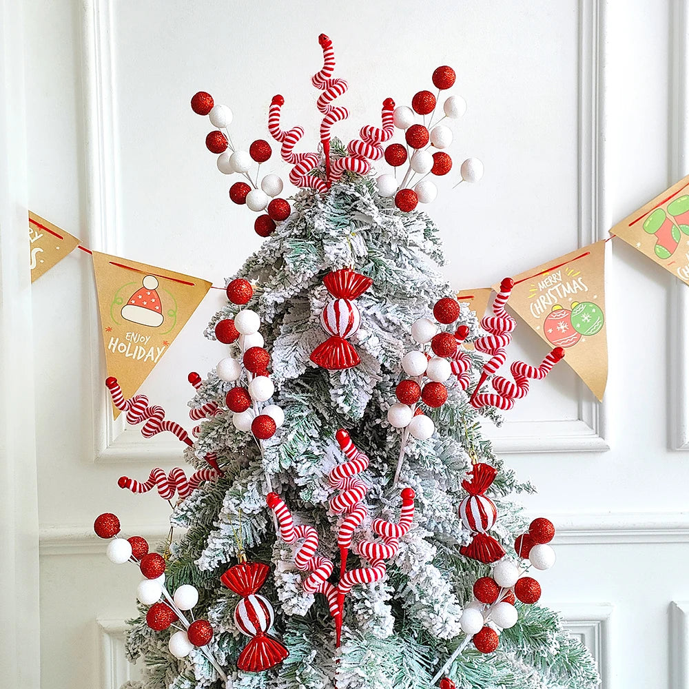 Candy Cane Theme Christmas Tree Decorations