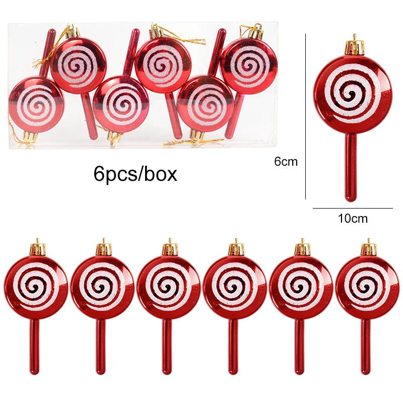 Candy cane lollipop 6pcs/box