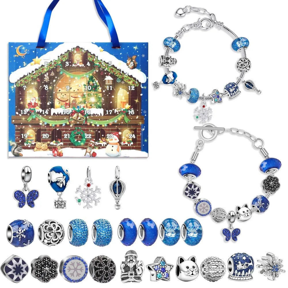 Charm Bracelet Christmas Advent Calendar with rib