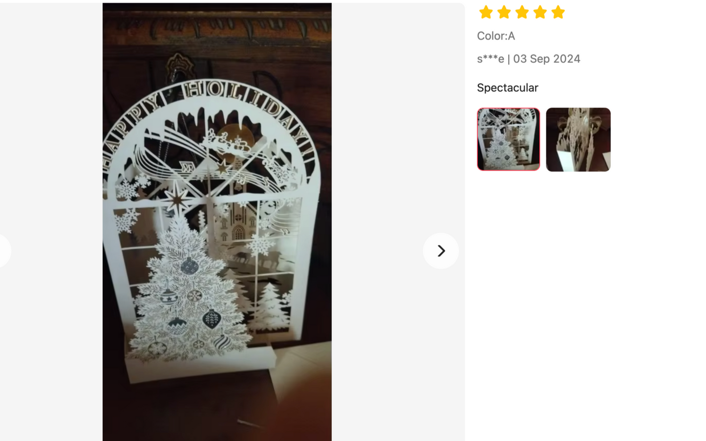 Christmas 3D Pop up card window scene review