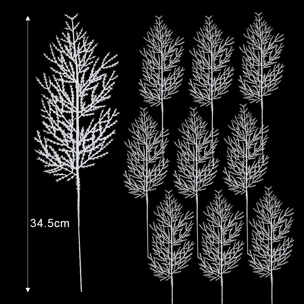Christmas Artificial White Pine Needles Branches measurements