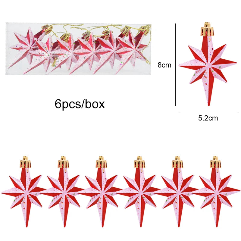 Christmas Candy Cane Star 6pc box