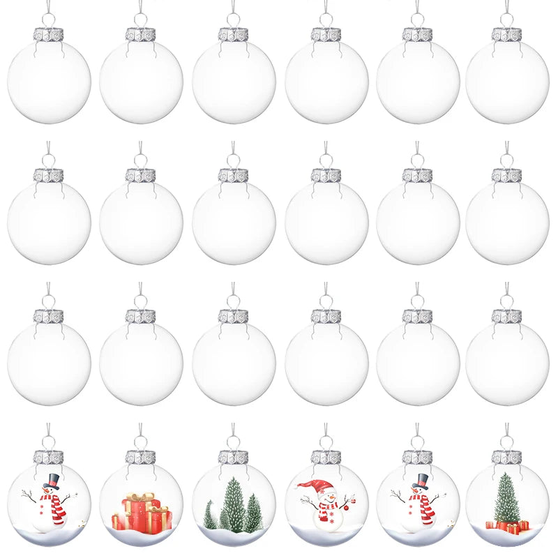 Christmas Fillable Baubles x 6