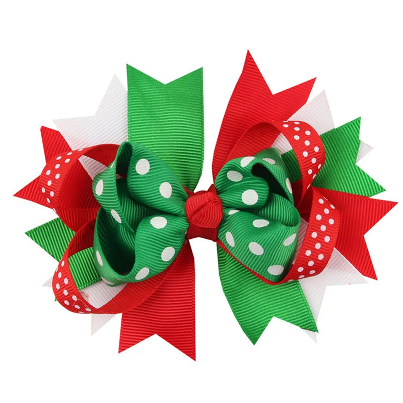 Christmas Hair Bow Clips