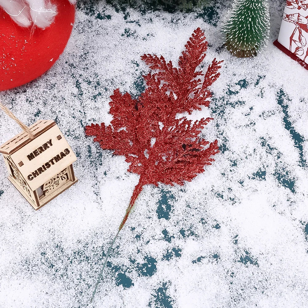 Christmas Red glitter branches