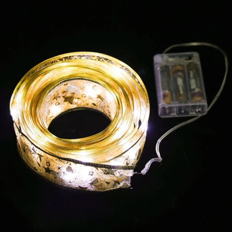 Christmas Ribbon Lights Battery Powered