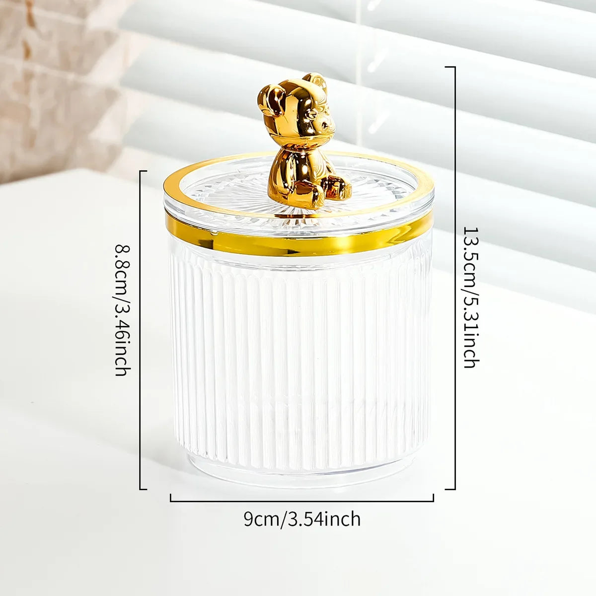 Clear Container Golden Bear Q tip Cotton bud container