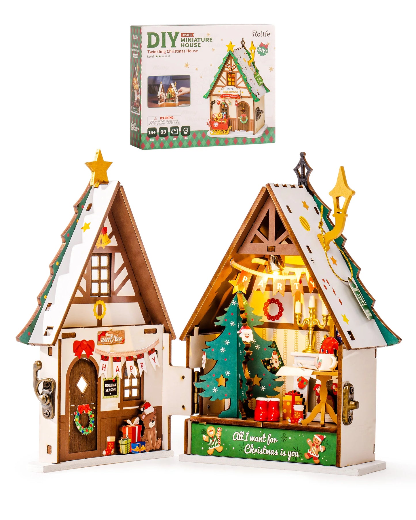 DIY Minature house Christmas theme