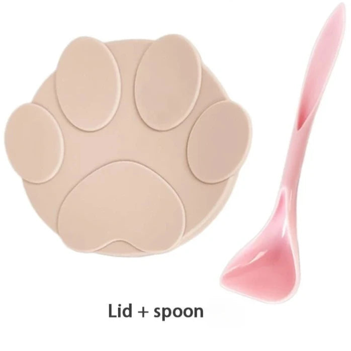Dog Lid Food Sealer PINK WITH SPOON