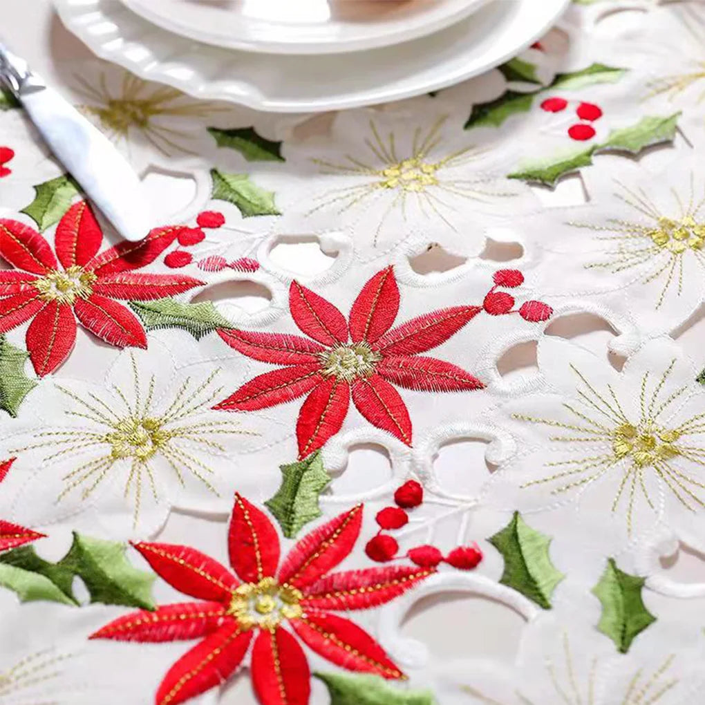 Embroidered Christmas Table Runner