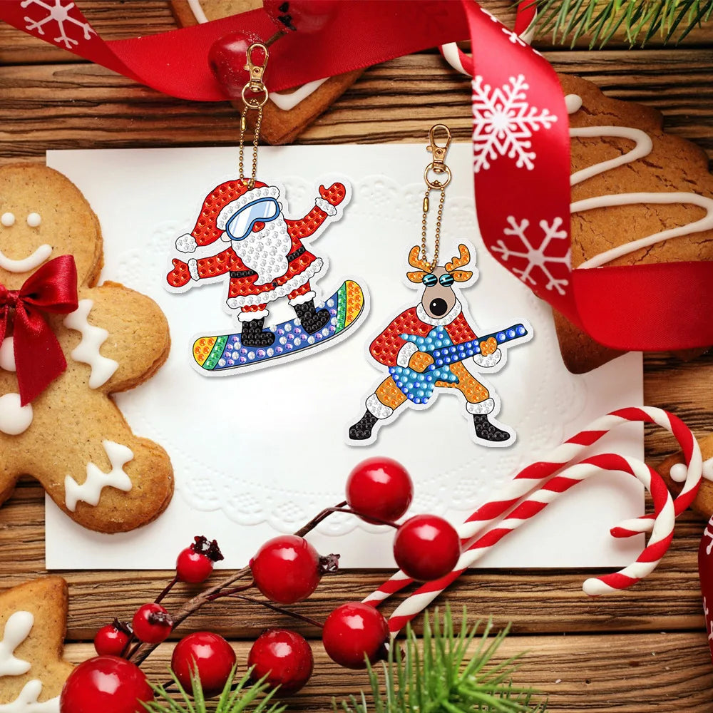 Gem art christmas Key chains