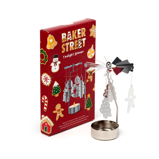 Christmas Gingerbread Man Spinning Tea Light Holder