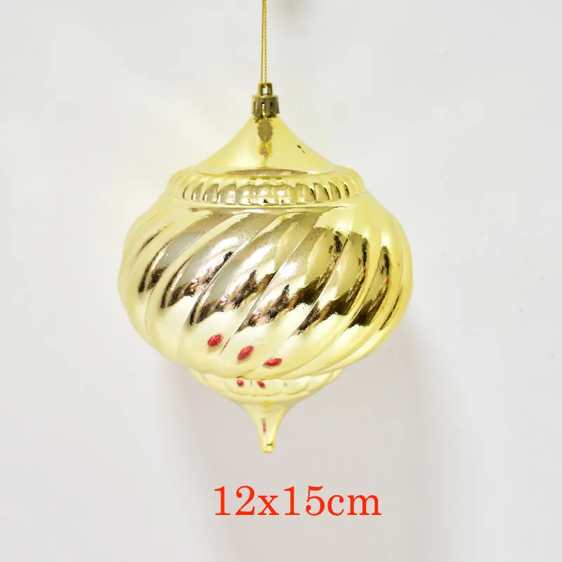Gold Onion shape Christmas Decoration 12cmx15cm Traditional