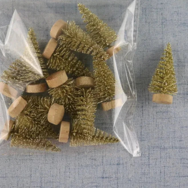 Gold mini Christmas Tree Craft DIY