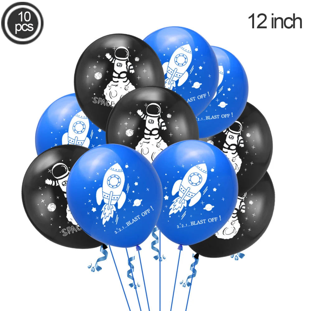 3D Astronaut Space Rocket Foil Balloons