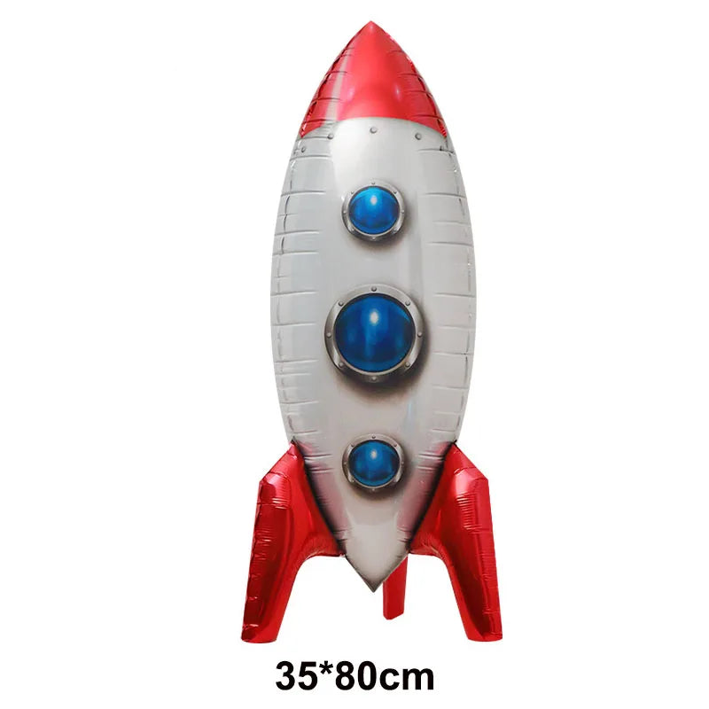 3D Astronaut Space Rocket Foil Balloons
