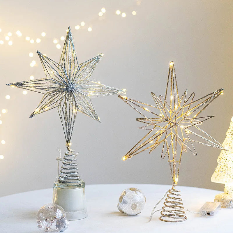 Christmas Tree Topper Star With LED String Lights – The Christmas Factory