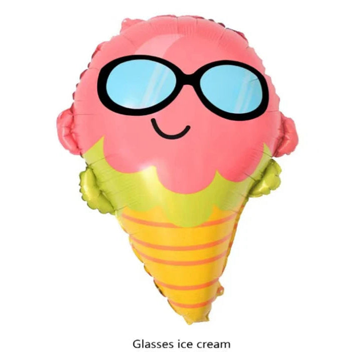 Ice cream glasses dude foil balloon